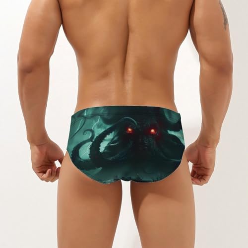 Cthulhus in Ocean Men's Swimsuit Brief Quick Dry Bikini Swimwear Bathing Suit Beach Swimming Trunks4