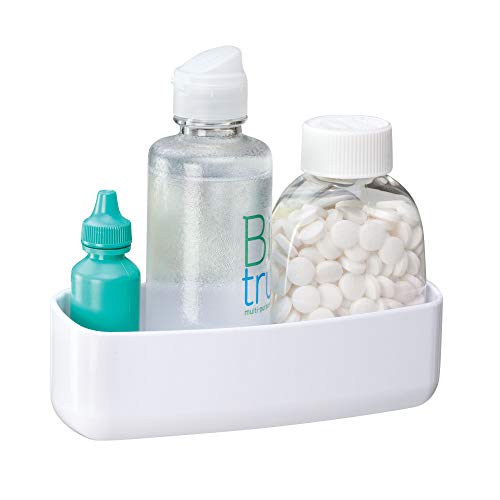 Preisvergleich Produktbild iDesign 21021EU Affixx Waschtisch-Ablage, Tief, weiß