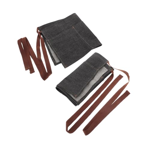 Tablier de serveur court en jean pour barbecue en terrasse et service bar