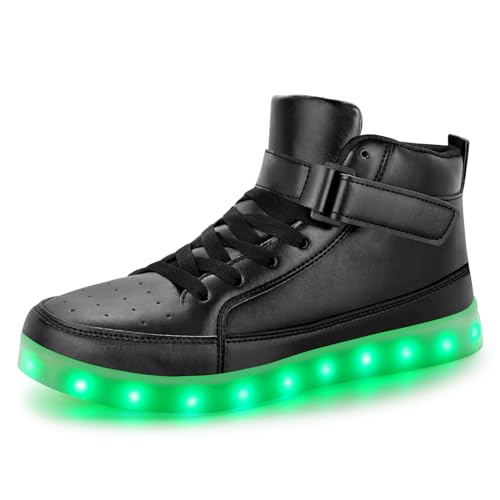 Image of Light Up Shoes Men Women LED Shoes USB Charging Adult High Top LED Sneakers Glow in The Dark Footwear for Dancing Party Festivals Festivals