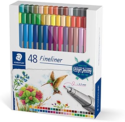 STAEDTLER Caneta Ponta Fina Triplus Fineliner 0.3mm Estojo 48 Cor...