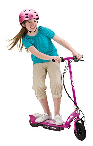 Razor E100 Electric Scooter For Kids Ages 8+ - 8" Pneumatic Front Tire, Hand-Operated Front Brake, Up To 10 Mph And 40 Min Of Ride Time, For Riders Up To 120 Lbs #TOP1