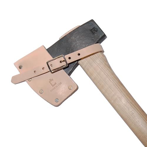 COUNCIL TOOL Mask - Boy and HB Axes Natural (Tan) Leather Sheath - AM-SHEATH23B