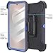 Jackpot Wireless Compatible for Samsung S26 Rugged Case with Belt Clip Holster & Built-in Screen Protector, Heavy-Duty Full-Body Shockproof Cover, Military-Grade Protective Phone Case (Blue)