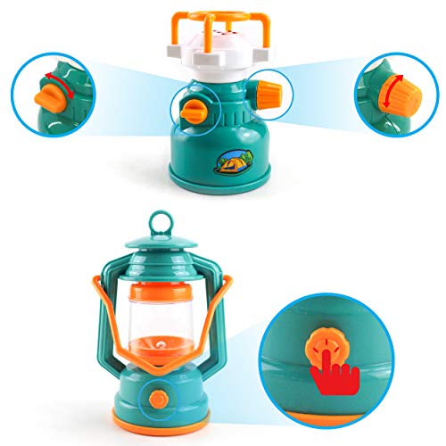 PicassoTiles PTC20 20 Piece Camping Gear Tools Adventure Set Including Walkie Talkie, Camping Tent, Binoculars, Watch, Compass & Whistle, Stove, and Other Camp Tools - Thumbnail 3