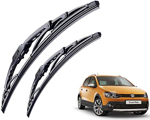 Image of WolkomHome High Performance OE Car Wiper Blade Replacement set of 2 Pc Right 24 inch Left 16 inch for Volkswagen Polo Cross