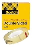 Scotch Double Sided Tape, Strong, Photo-Safe, Engineered for Office and Home Use, 1 x 1296 Inches, Boxed, 1 Roll (665)