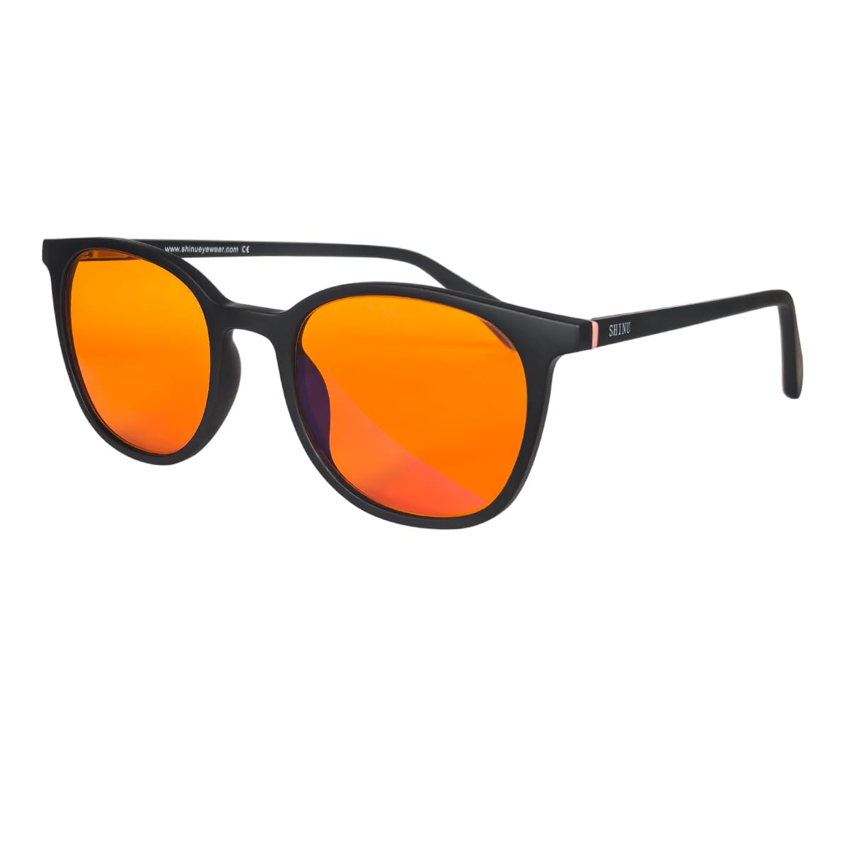 SHINU Okulary damskie okulary gamingowe filtr niebieskiego światła okulary komputerowe czerwone soczewki dla lepszego snu SH040