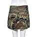 Camo Cargo Skirts for Women - High Waist Slit Bodycon Camouflage Denim Jean Skirt with Pocket Streetwear (Camo2,M)