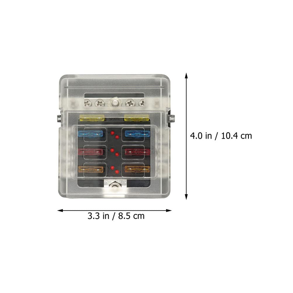 6 Box Circuit Junction Box Marine Fuse Holder Fuse Holder with Labels Auto Car