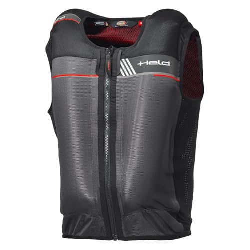 Held eVest 2 – Chaleco de airbag para mujer con sistema electrónico de detección de caídas – Nivel 2 protector de espalda de motocicleta de D3O – Tejido de malla aireado – Certificado CE EN 17092:2020