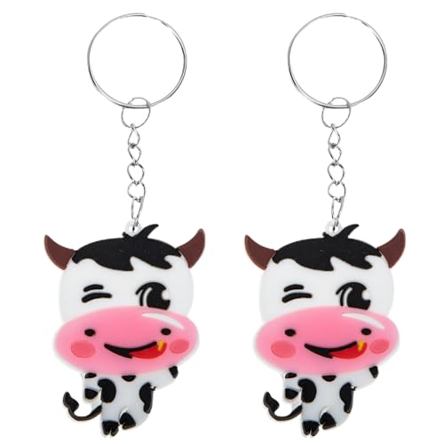 Holibanna 20 piezas Llavero de Suave con Diseño de Vaca Charms para Bolsos Infantiles Juguetes para Bebés y Pequeños Accesorio Práctico para Mochilas y Llaves