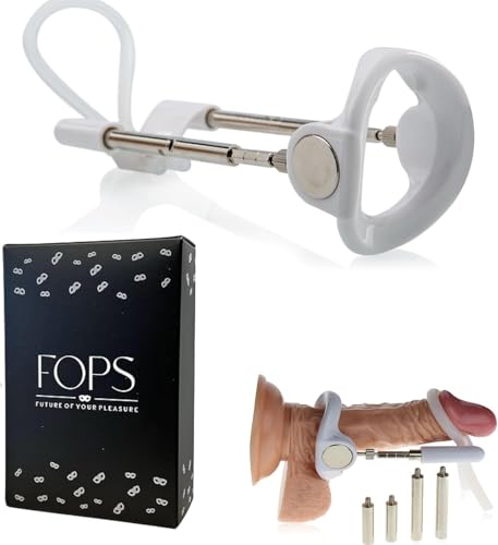 FOPS Penis Extender Weiß Penisverlängerung & Vergrößerung Extender für Männer bis 9 Std. täglich Penis Strecker Erektionshilfe P03