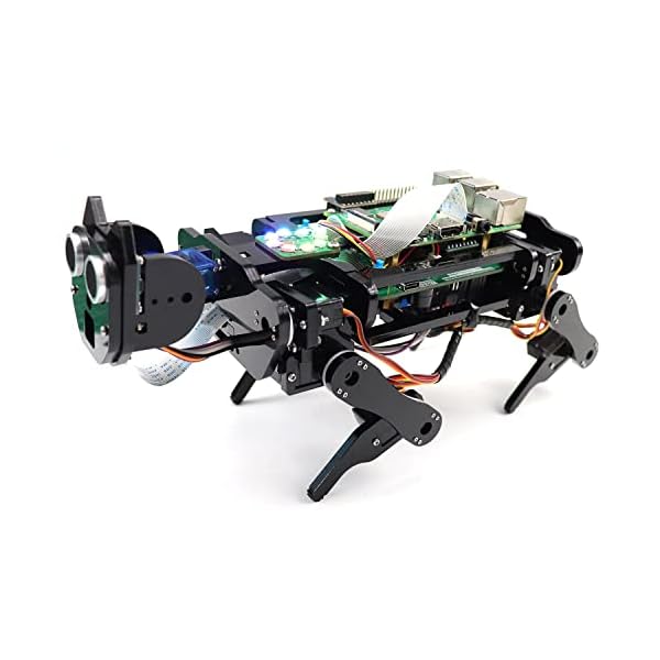 Freenove Robot Dog Kit for Raspberry Pi 4 B 3 B+ B A+, Walking, Self Balancing, Ball Tracing, Face Recognition…