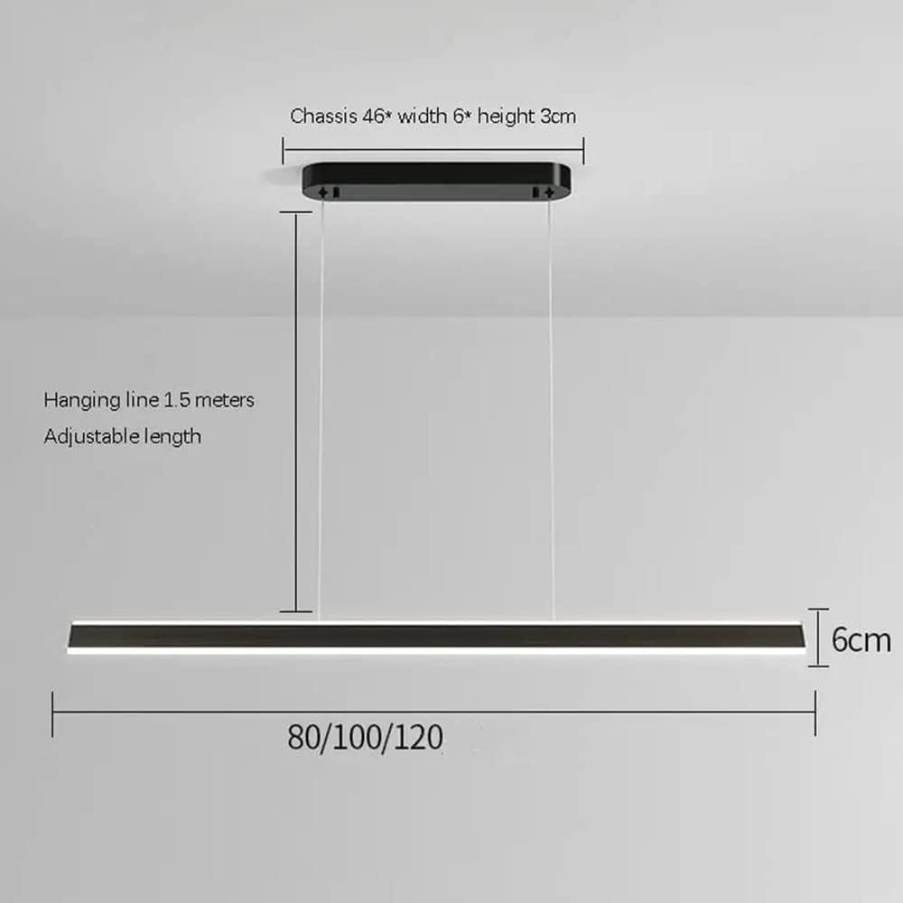 シャンデリア, ミニマリスト ドロップ リニア LED ペンダント ライト モダン ロング ストリップ アルミ 吊り下げ ランプ オ