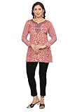 Indian Tunic Top Womens Kurti Printed Blouse India Clothing
