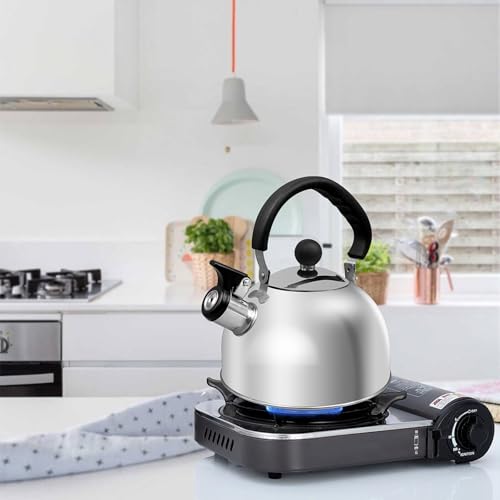 2 L Whistling Tea Kettle, Stainless Steel Stove Top Kettle, Induction Ready by Anzices - Used condition - Image 8