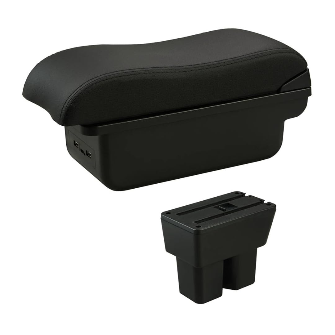 Toiumops Armrest for Suzuki Jimny 2019-2024, Car Armrest Box Center Console Store box(C2 Black Line USB)