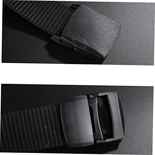 Mens Casual Canvas Web Belt with Airport Friendly Plastic Buckle Lightweight Nylon Woven Belt for Outdoor Work Military Style Moisture Wicking and4