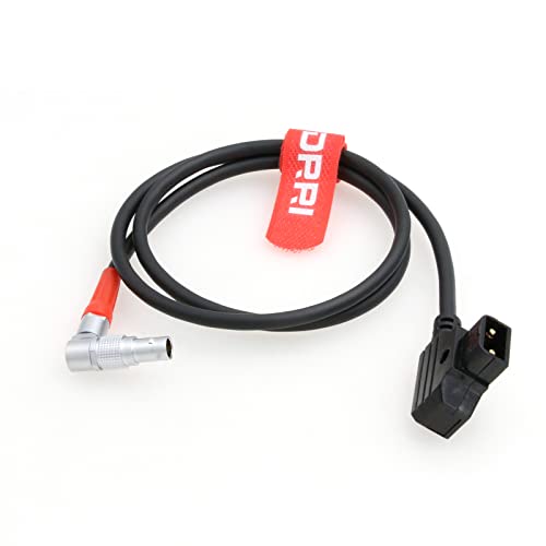 Cable de alimentación de ángulo recto a Dtap de 2 pines para rodajes con visor Zacuto Gratical