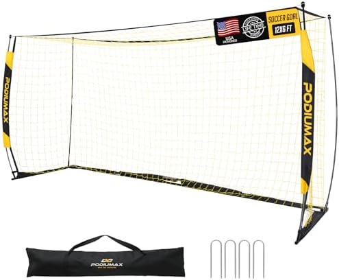 Amazon.com: PodiuMax Soccer Goal 12X6FT for Youth Adults, Heavy Duty ...