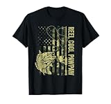 Reel Cool Pawpaw Camouflage American Flag Father's Day Gift T-Shirt for Men
