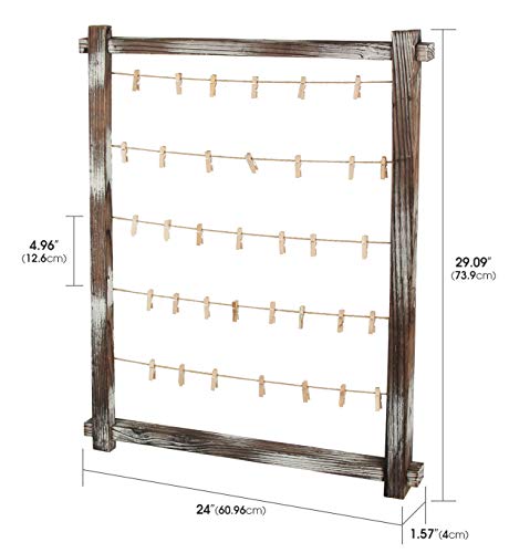 J Jackcube Design Photo Wall Display Picture Collage Frame Board For Multi Photo Display Wall Decor With 35 Clips Rustic Wood thumb #6