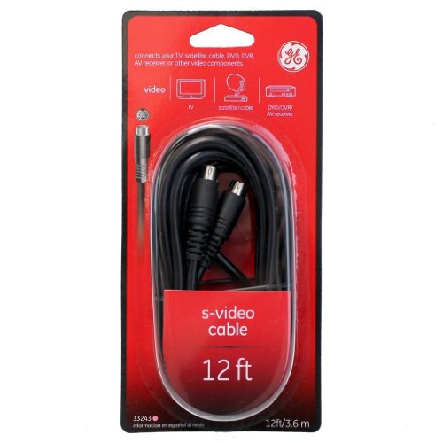 Câble S-Vidéo GE 33243 de 3,7 m pour liaison vidéo analogique