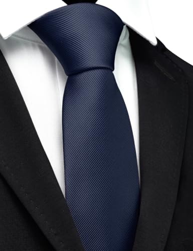 Image of GUSLESON Classic New 3.15 inch（8cm） Men's Solid Color Necktie Wedding Business Tie + Gift Box