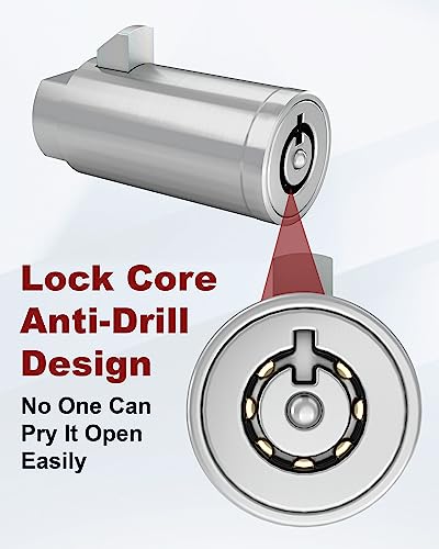 Image of Universal Vending Machine Lock with Keys Aliked,Tubular Cylinder Lock Compatible for Pepsi,Coke Machine, Snack Machine Coffee Maker, 32MM，Pack of 10, 10 Keys Aliked