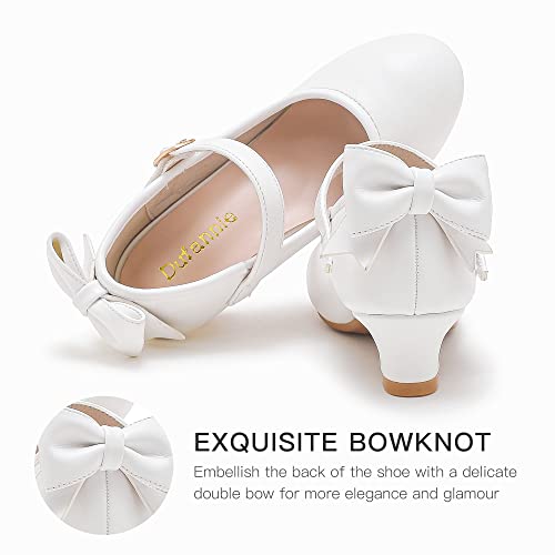 Image of Dufannie Girls Dress Shoes Princess Flats Heels for Toddler Little Big Kids