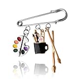 Silver Paint Palette Brooch for Artist Gifts for Women Men Graduation Gifts for Art Students Daughter Son Birthday Gift for Art Lovers Gift for Painters Teacher Appreciation Present for Women Men