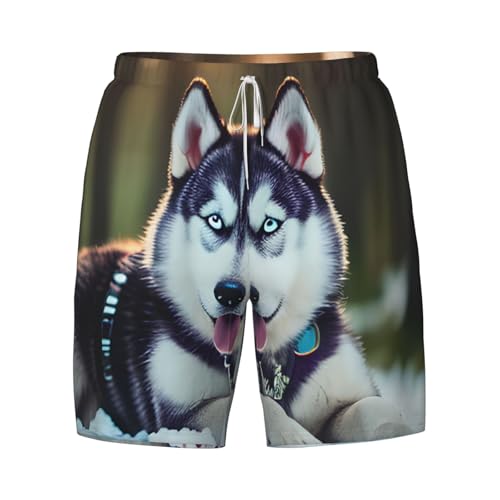 Short de bain homme imprimé husky léger de qualité supérieure - 5
