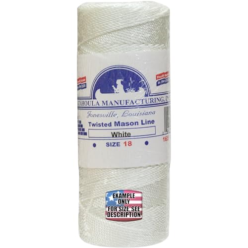 Mason Line, Nylon Torcido. Blanco, 1000 ft Paquete de 6