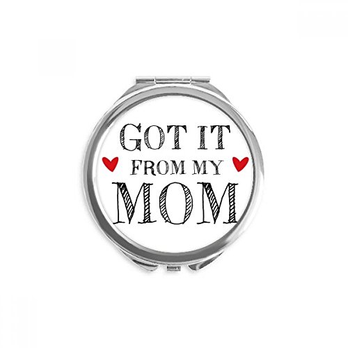 Miroir de poche portable got it from my mom rond de 2,6 x 2,4 pouces
