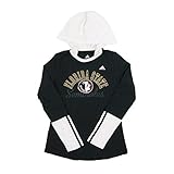 Producto oficial de NCAA. adidas NCAA Florida State Seminoles (FSU), doble capa manga larga con capucha camiseta – negro (pequeño)