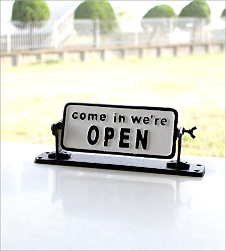 Amazon.co.jp: オープン クローズ 看板 プレート アイアン