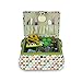 Dritz Large Curved Sewing Basket, Multicolor Retro