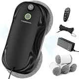 Tosima W5 Window Cleaning Robot, 6400Pa Max Adaptive Suction, Smart Window Cleaner with Triple Safety System, Intelligent Navigation, Remote Control, for All Smooth Surfaces, Black