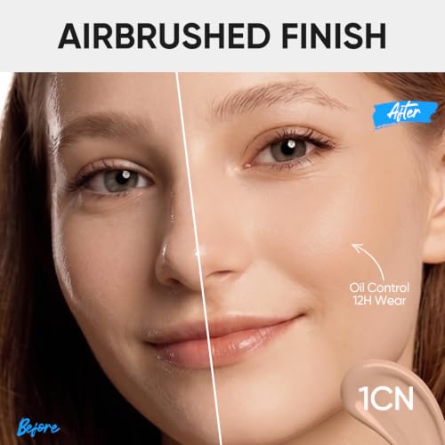 Image of SKINTIFIC Velvet Matte Cushion Foundation Blue #1CN Cool Vanilla | Full coverage matte finish, one-swipe flawless, oil control, long-lasting pore-blurring pressed powder for oily skin.