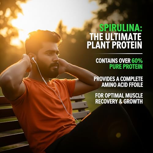 Image of 100% Natural Spirulina | USDA Certified Organic Spirulina Powder for Immunity, Energy, Digestion & Skin Health | Plant Based Protein Superfood - 1kg Veg Powder