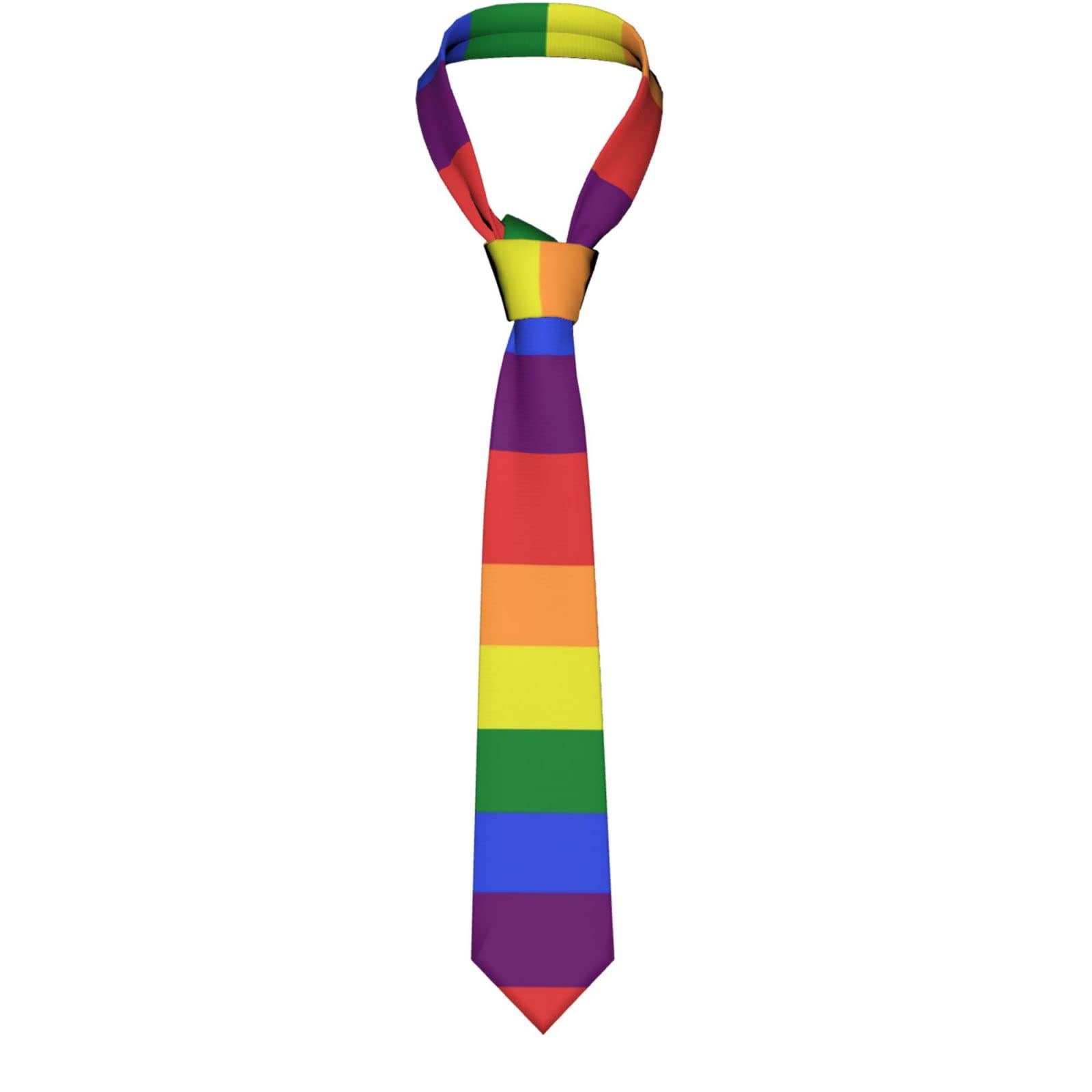 YsoLda Mens Ties, Men's Neckties Suit Tie Business Neckties Casual Wedding Formal Tie Lgbt Pride Rainbow Flag