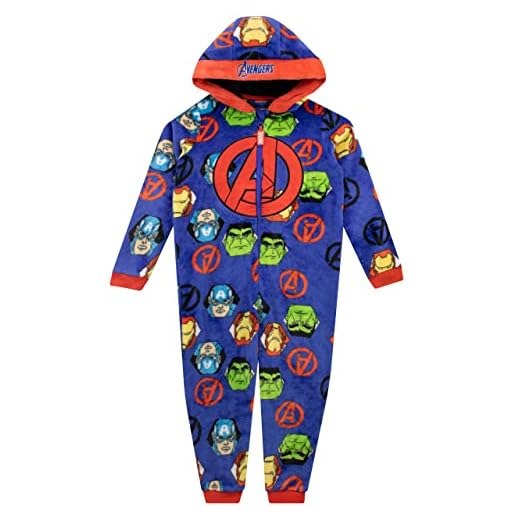 Marvel Pijama Entera para Niños Multicolor Avengers 9-10 Años