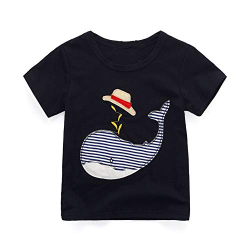 BAOBAOLAI Conjunto de blusa sem manga e short de verão para meninos de 0 a 7 anos, Whale - Navy Blue