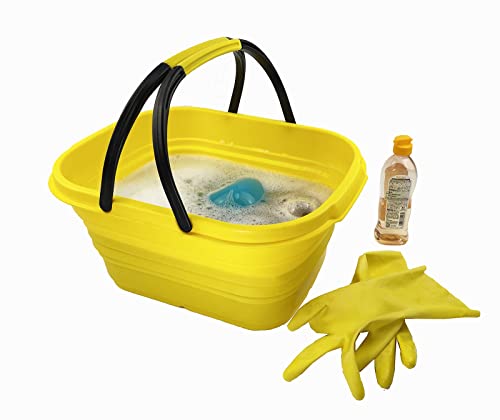 SAMMART 13L Collapsible Basket with Handle, Portable Outdoor Picnic Basket/Crater, Foldable Shopping Bag - Image 4