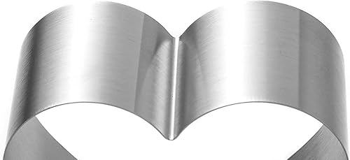 Miniatura 2 de Siking Molde de acero inoxidable de 468 pulgadas para pastel de corazón, molde para panqueques, para ensalada de queso musgo, ensalada, bola de