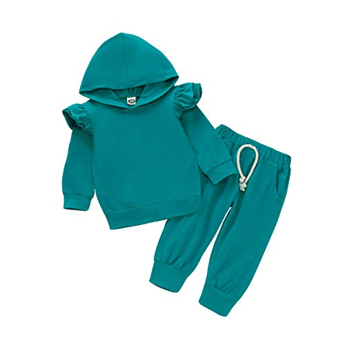 Conjunto de roupas para bebês meninos e meninas, blusa com bolso e capuz + calça xadrez, para outono
