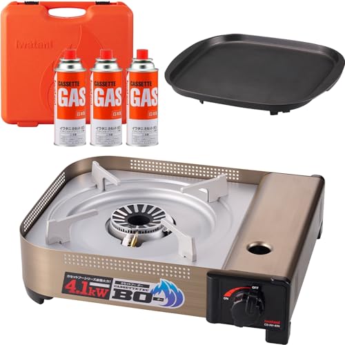 【セット買い】イワタニ Iwatani 岩谷 カセットフー BO- CB-AH-41N + 鉄板焼プレート CB-A-TPP + カセットガス CB缶 3P セット