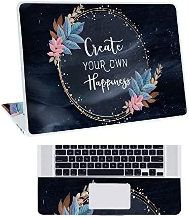 Floral D26 Top+Wrist Pad Vinyl Laptop Skin/Sticker/Cover for 14 Inches Laptops Laminated-Removable-HD Quality Compatible for Hp-Dell-Sony-Lenovo-Asus etc.(13.8x9.6 Inches)