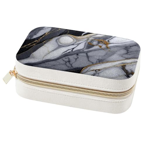 Boîte à bijoux chic effet marbre gris pour ranger avec style